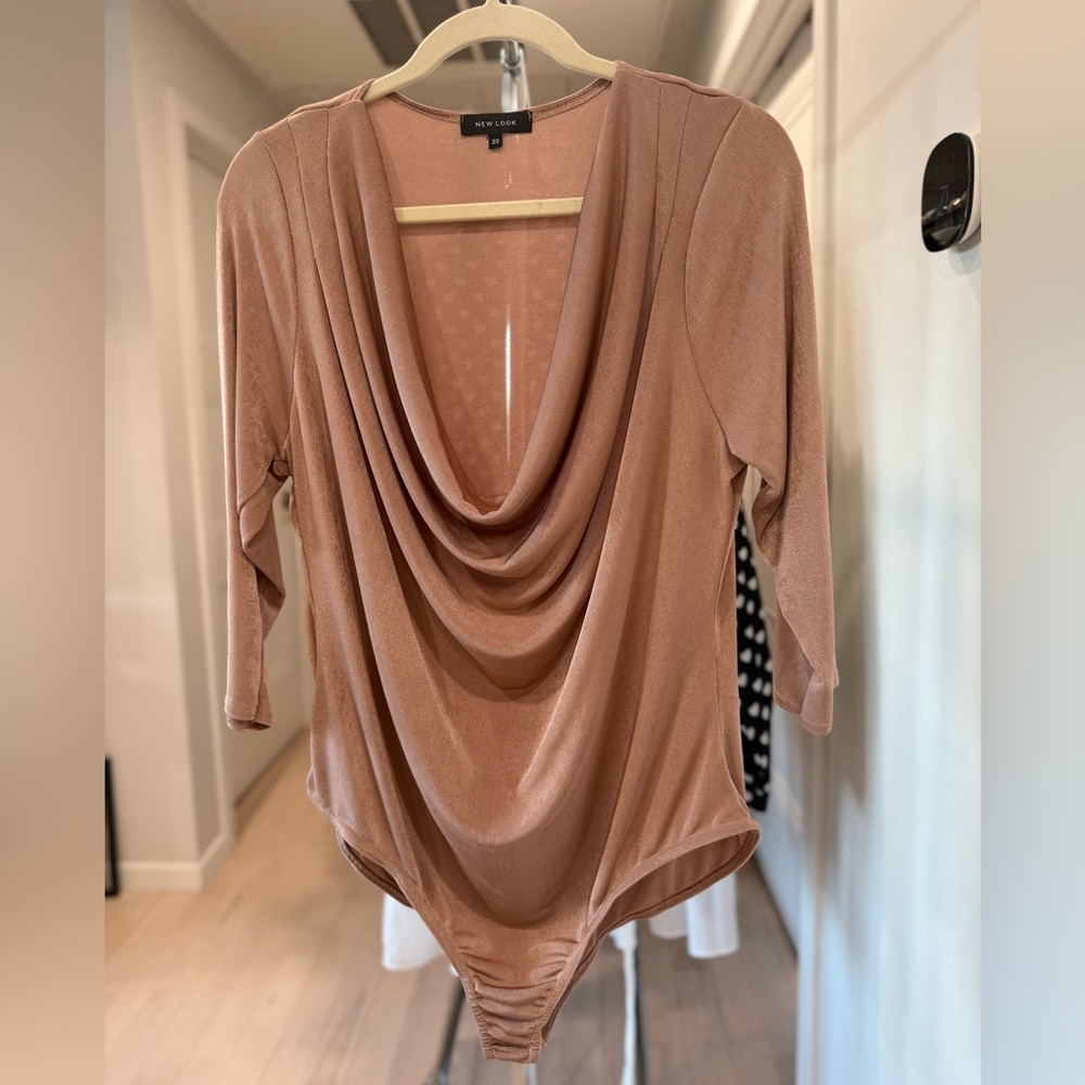New Look Rose Drape Bodysuit